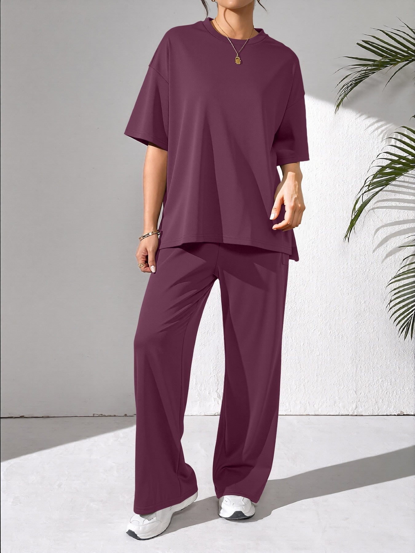 Damen Freizeit Set Weites Oberteil Bequem