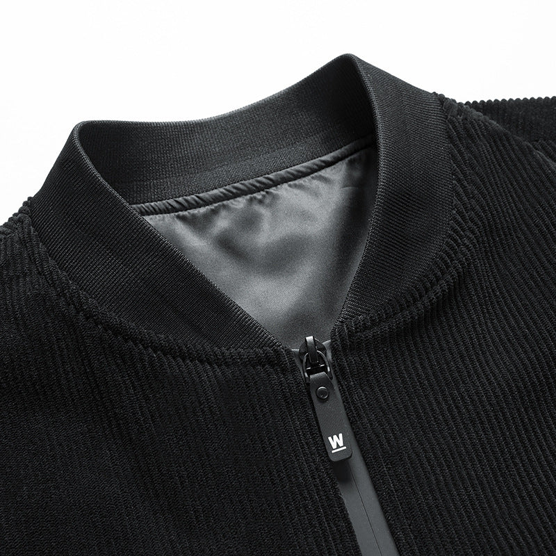 Herren Bomberjacke Streifen Cord Modern Berlin Style