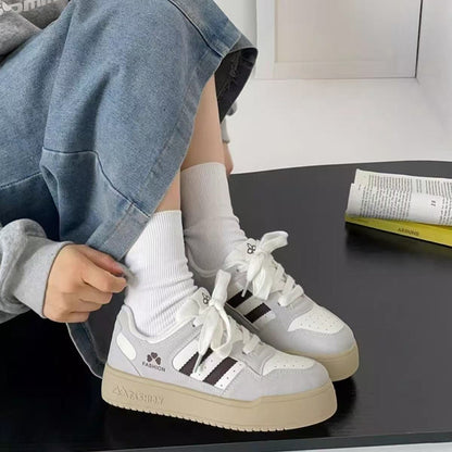 Damen Sneaker Retro-Stil Hochwertig Komfortabel