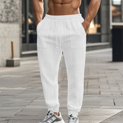 Herren Sweatpants Strukturmuster Bequem Mit Taschen
