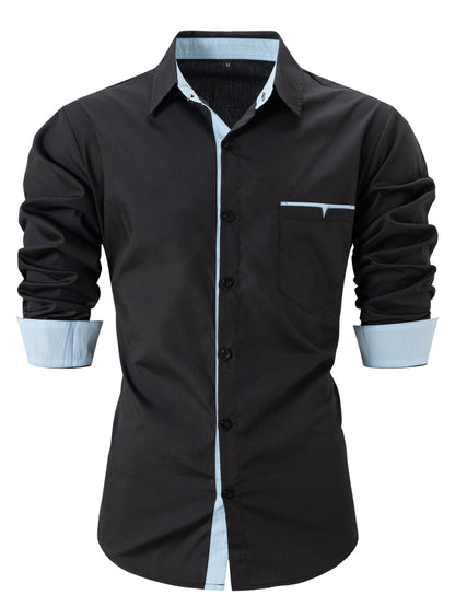 Herren Hemd Kontrastkragen Elegantes Design Berlin