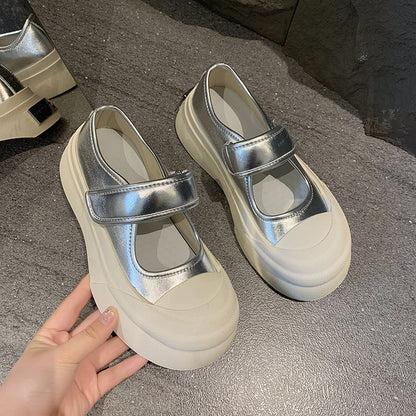 Damen Sneaker Komfortabel Slip-On Weite Passform Klettverschluss