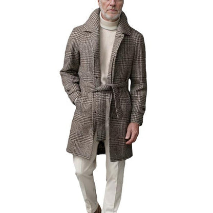 Herren Trenchcoat Modern mit Taschen und Slim-Fit-Schnitt