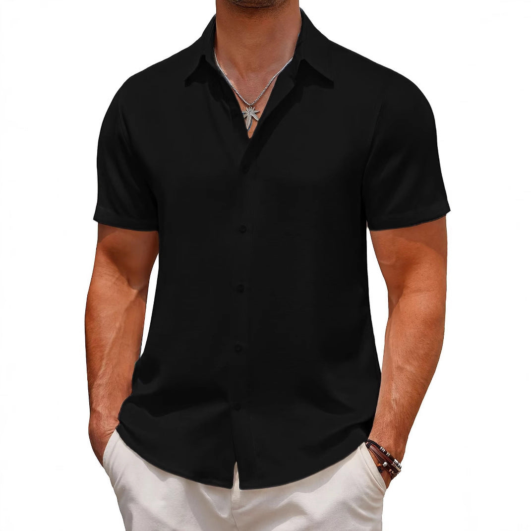 Herren Kurzarmhemd Modern Slim Fit Elegantes Design