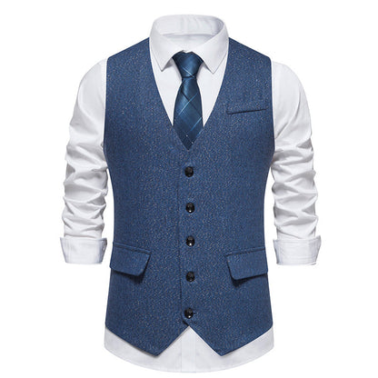 Herren Anzugweste Modern Slim Fit mit Taschen Elegant