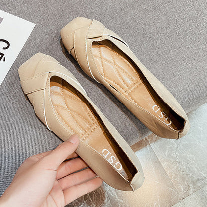 Damen Ballerinas Komfortabel Kreuzriemen Schuhe Modern
