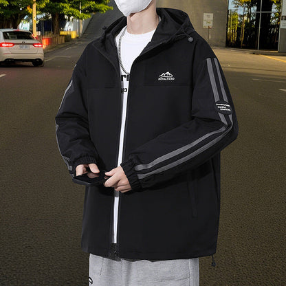 Herren Outdoorjacke Leicht Wasserdicht Winddicht
