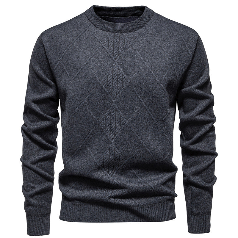 Herren Pullover Modern Rautenmuster Strick - BerlinGlamour