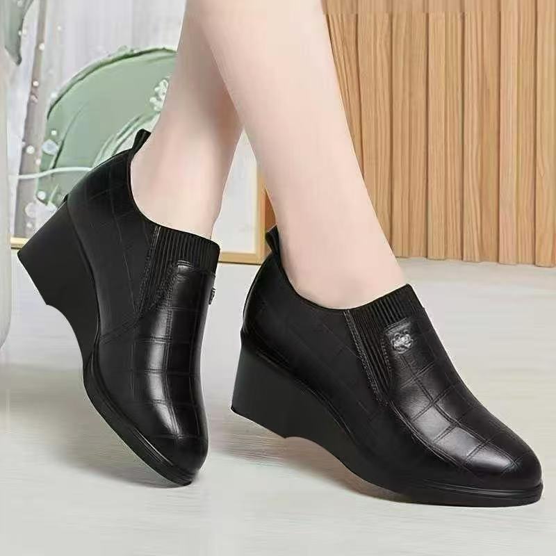 Damen Stiefeletten Wedge Komfortabel Elegant Elastisch