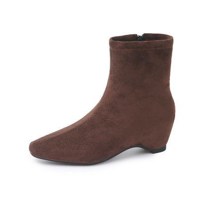 Damen Stiefel Ankle-Boot mit Blockabsatz Modern Elegant