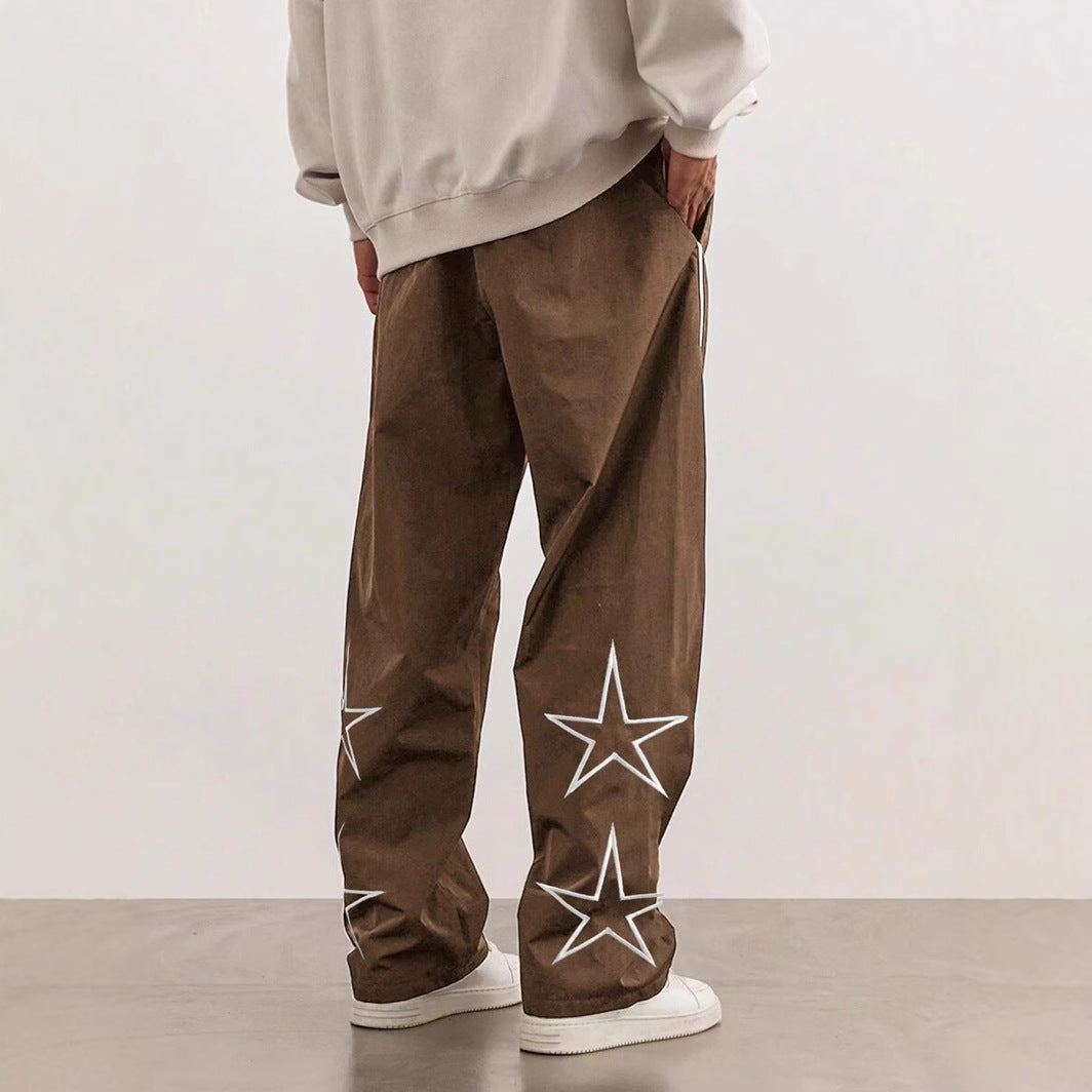 Herren Cargo-Hose Bequem Mit Sternenapplikationen