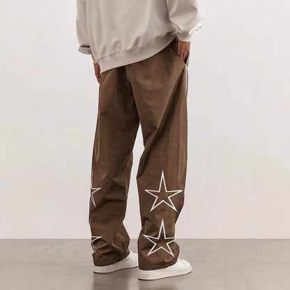 Herren Cargo-Hose Bequem Mit Sternenapplikationen