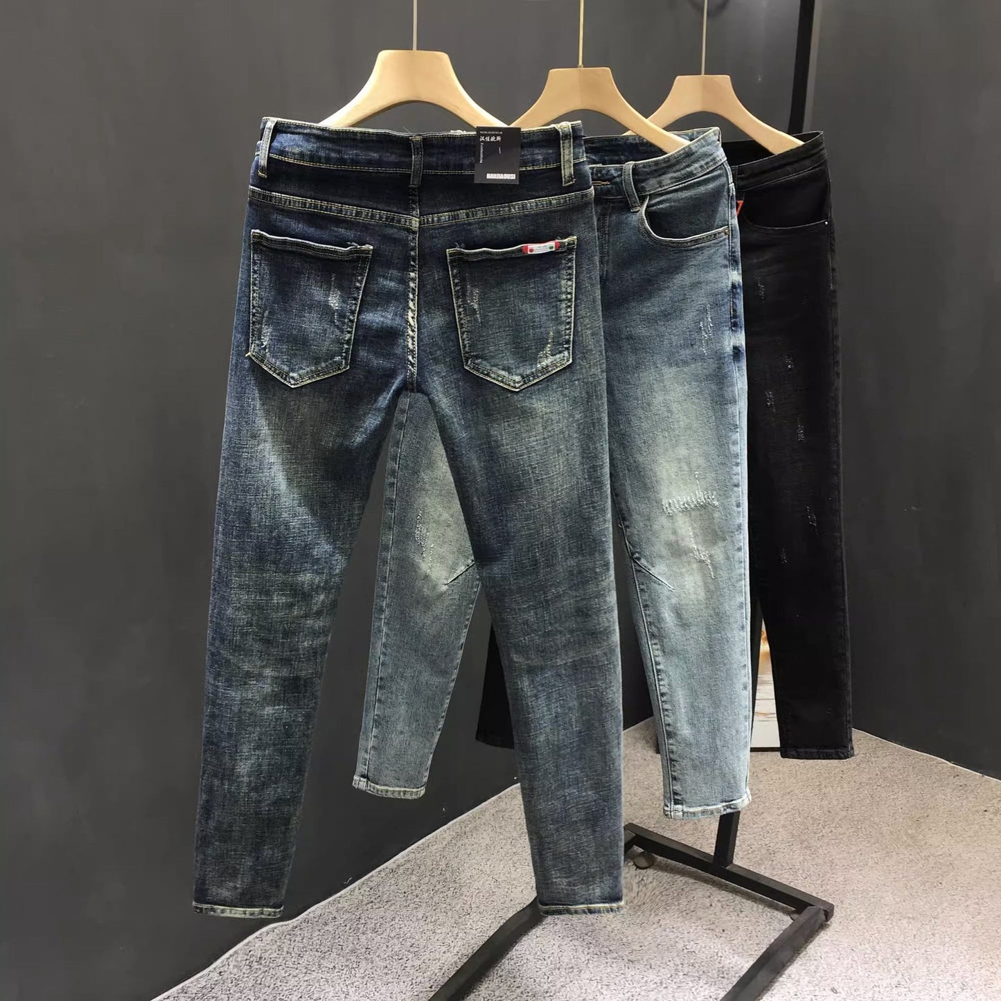Herren Skinny Jeans Modern Distressed Schnitt - BerlinGlamour