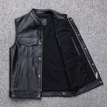 Lederweste Herren Premium Ledermantel Elegant