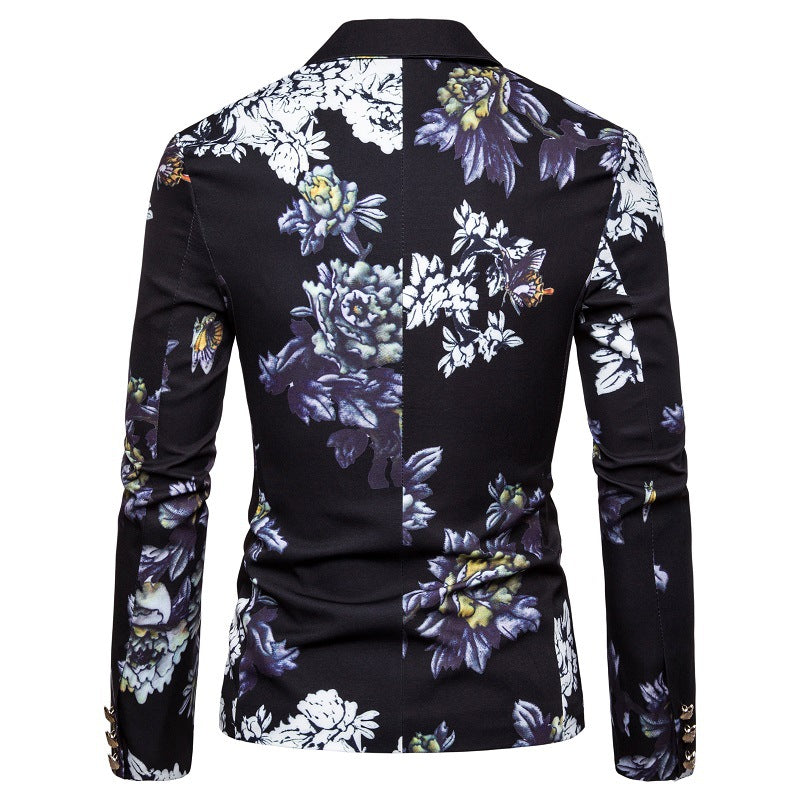 Herren Blazer Modern mit Floralmuster und Struktur