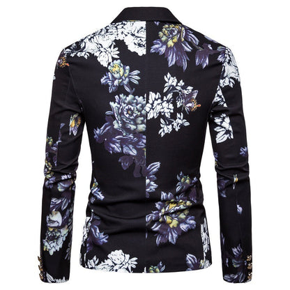 Herren Blazer Modern mit Floralmuster und Struktur