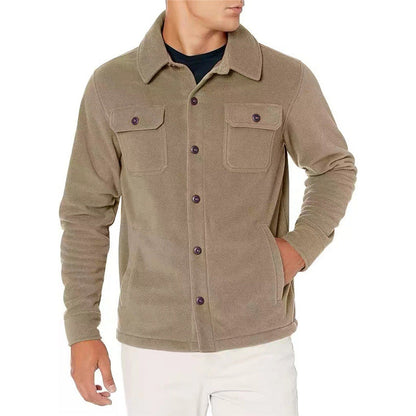 Herren Fleecejacke Warm mit Taschen Modern Sportlich