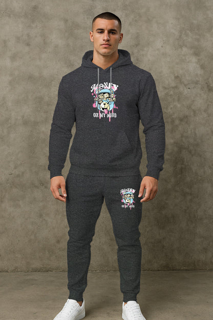 Herren Jogginganzug Grafikdruck Berlin Streetwear