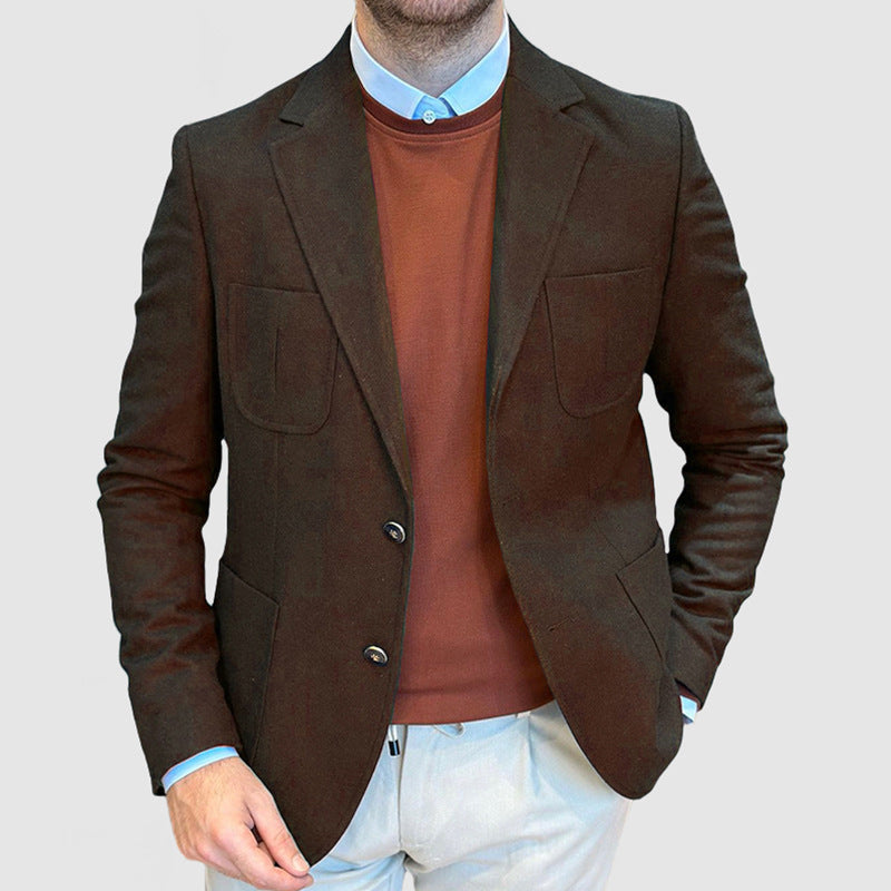 Herren Blazer Jackett Modern mit großen Taschen Hochwertig