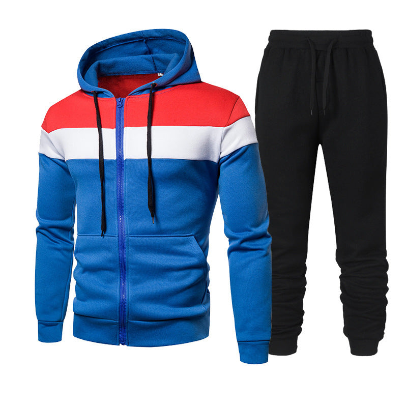 Herren Sportset Freizeit Outfit Farbblock Design Modern