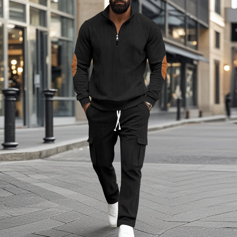 Herren Sport-Outfit mit Reißverschluss und Taschen Modern