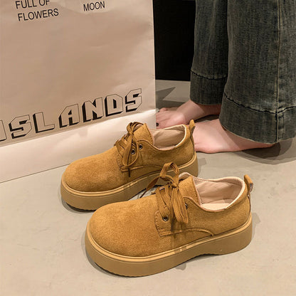 Damen Schnürschuhe Wildleder Komfort Schuhe Heidi Stil