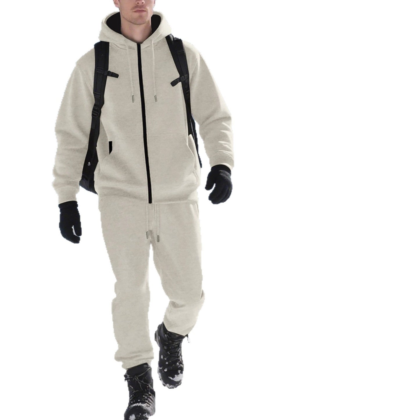 Herren Jogginganzug Warm Futter Taschen Sportlich