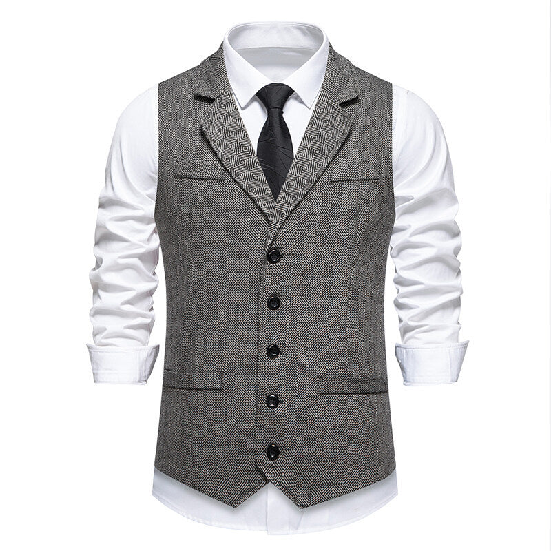 Herren Anzugweste Modern Slim Fit mit feiner Struktur