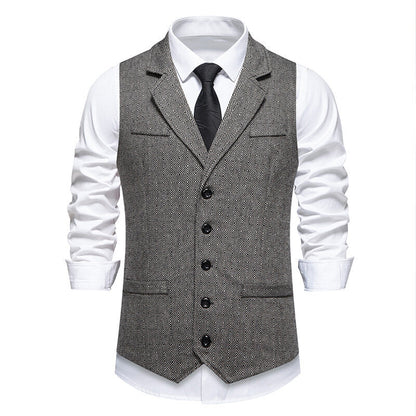Herren Anzugweste Modern Slim Fit mit feiner Struktur