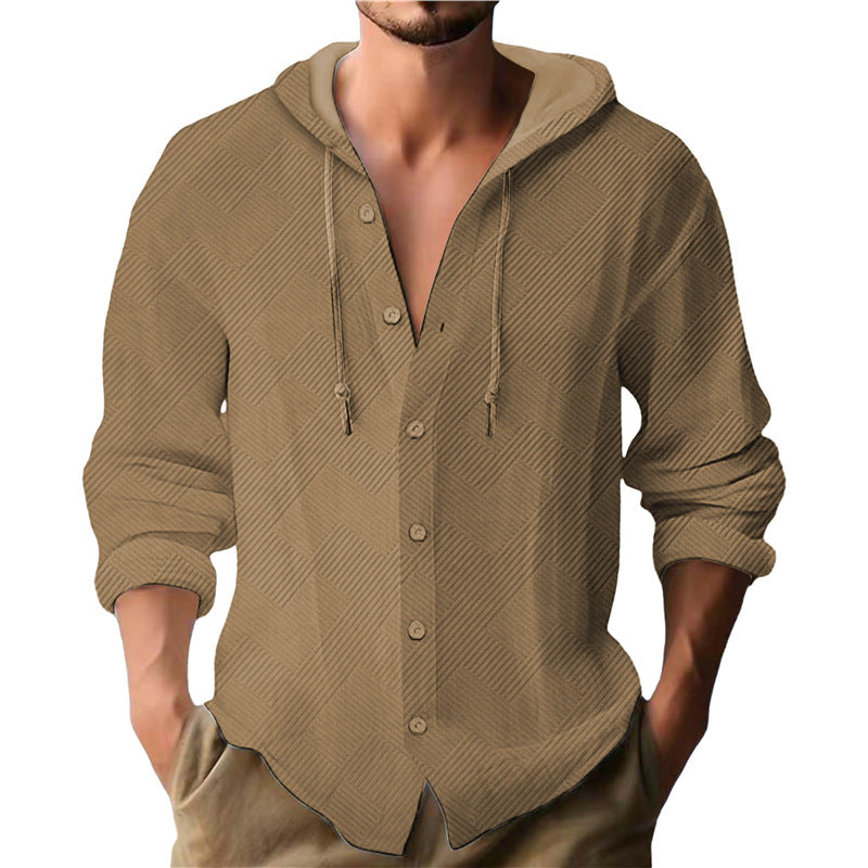 Herren Kapuzenpullover Strukturiertes Design Modern