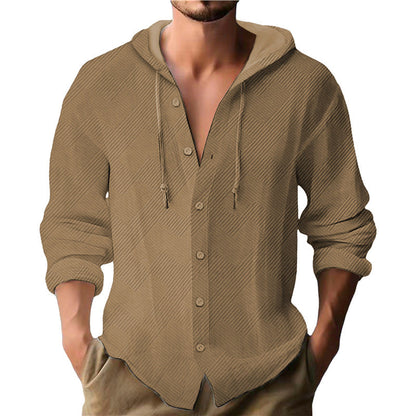 Herren Kapuzenpullover Strukturiertes Design Modern