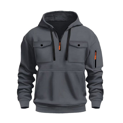 Funktionspullover Herren Warm mit Taschen Outdoor