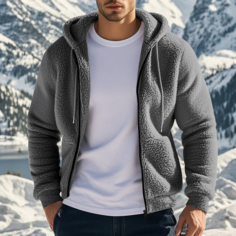 Herren Fleecejacke Warm mit Reißverschluss Hochkragen