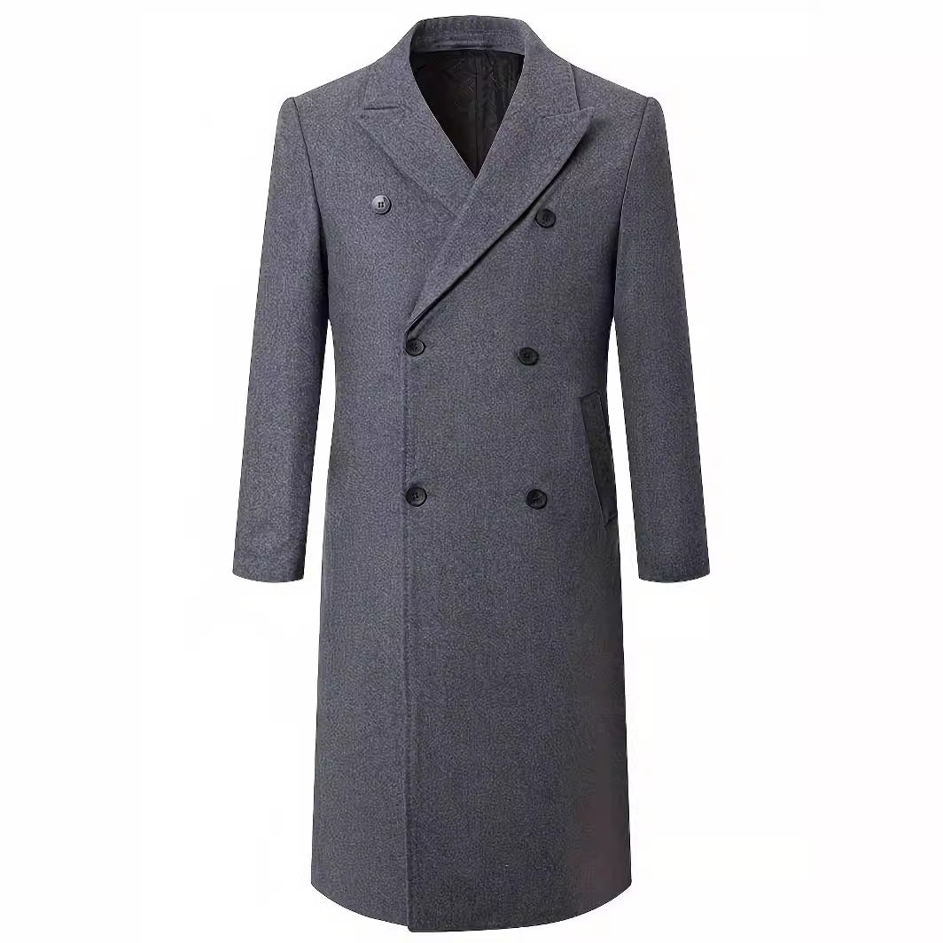 Herren Trenchcoat Eleganter Doppeltknopf Modern