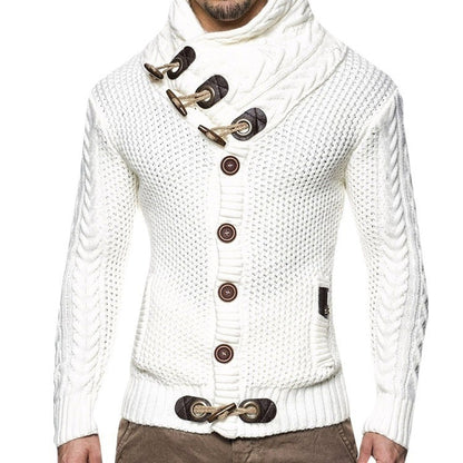 Herren Strickjacke Asymmetrisch Modern Knopf Design