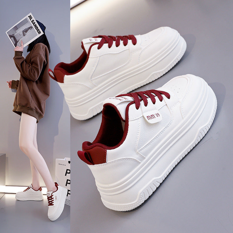 Damen Sneaker Plateau Atmungsaktiv Elegant