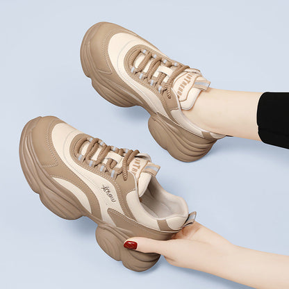 Damen Sneaker Sportlich Chunky Rutschfest Bequem