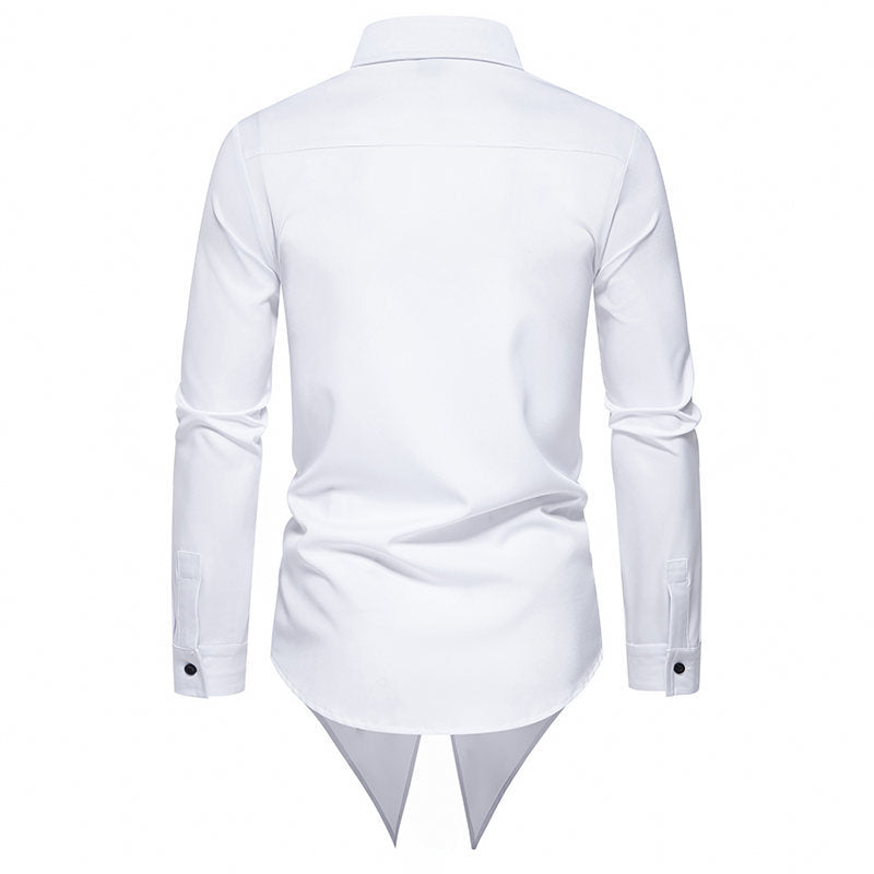 Herren Langarmhemd Elegantes Design Stilvoller Kragen Modern