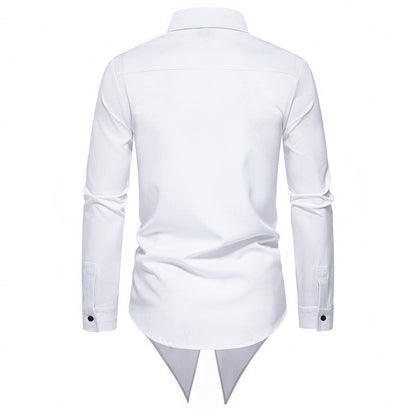 Herren Langarmhemd Elegantes Design Stilvoller Kragen Modern