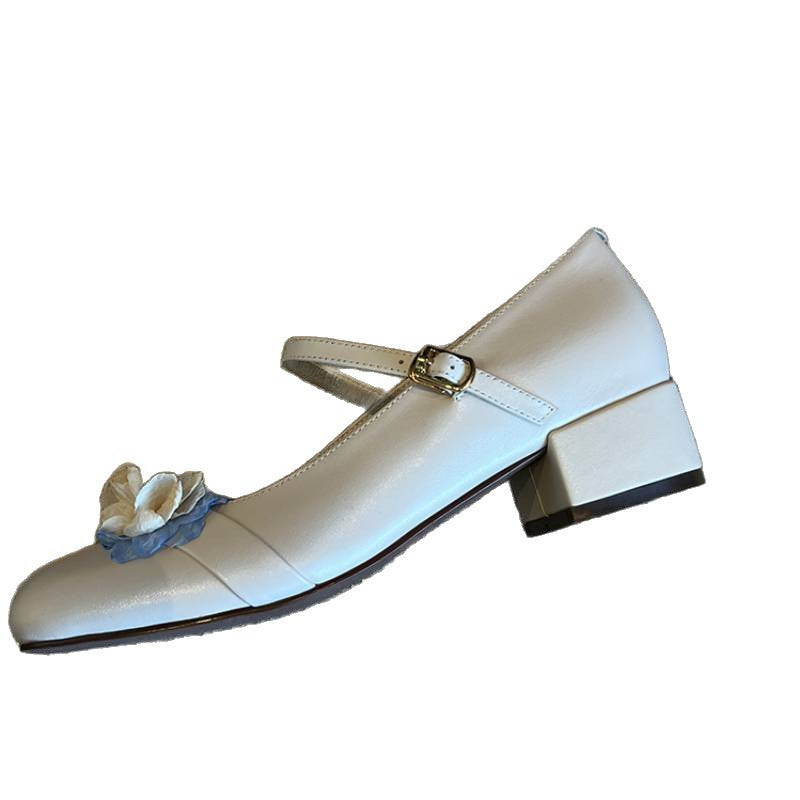 Damen Schuhe Mary Jane Elegantes Design Blumen Muster