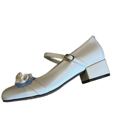 Damen Schuhe Mary Jane Elegantes Design Blumen Muster