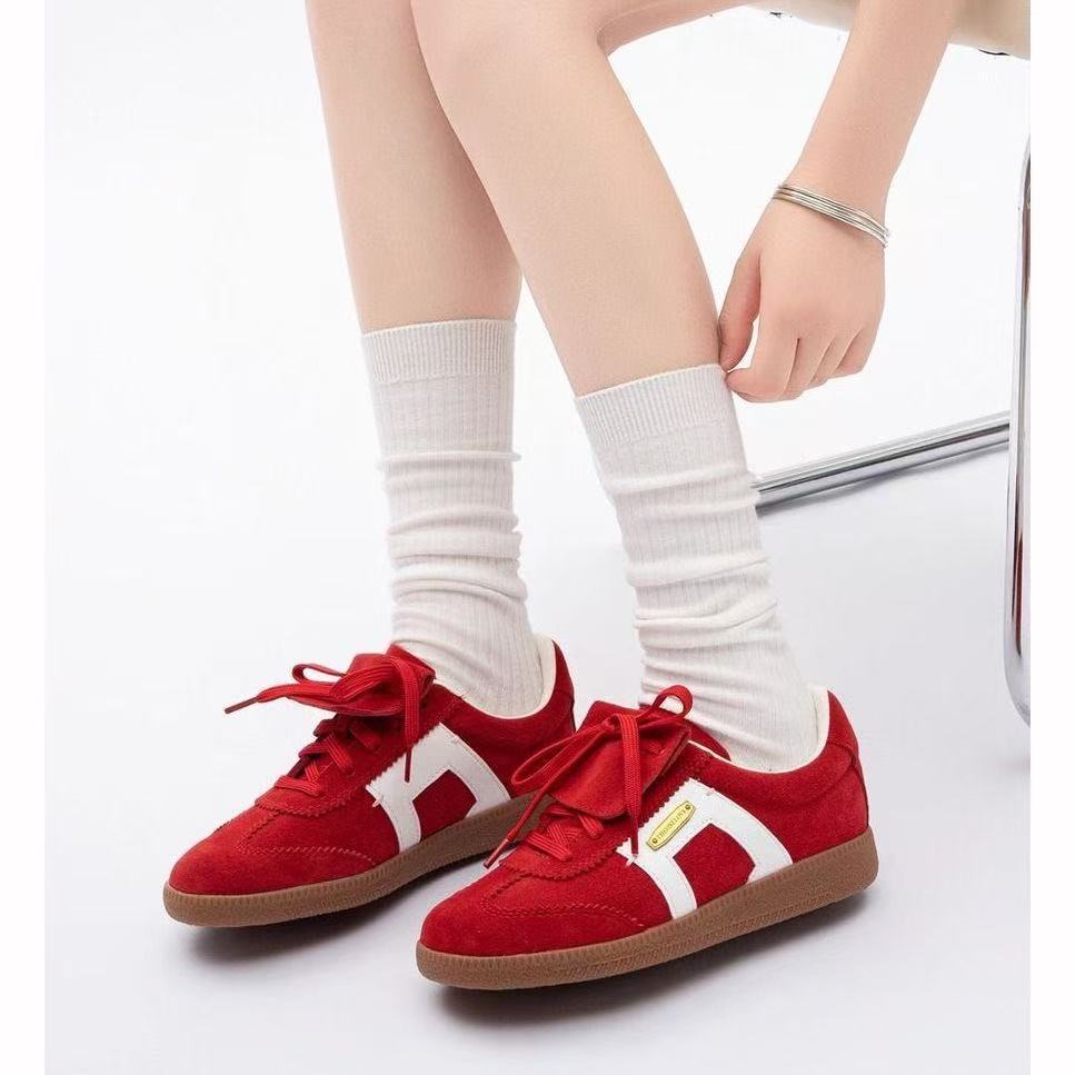 Damen Sneaker Sportlich Leder Wildleder Schuhe Modern