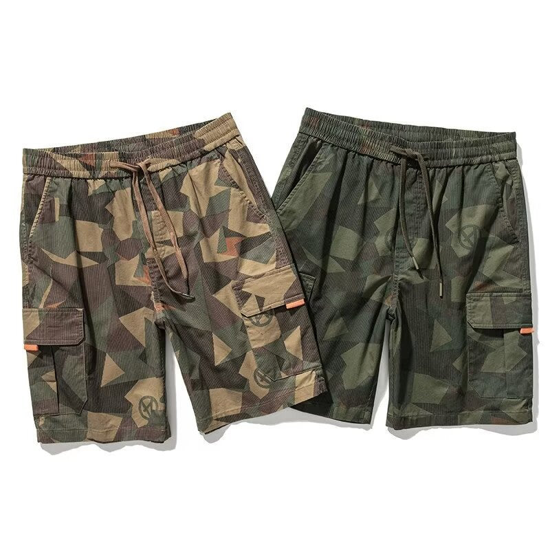 Herren Cargo Shorts Camouflage Modern Mit Taschen - BerlinGlamour