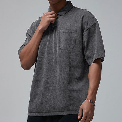 Herren Poloshirt lässig mit Brusttasche Modern Style