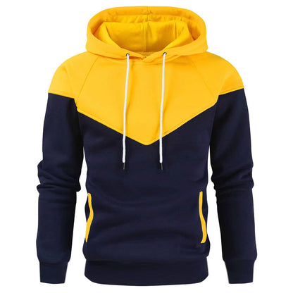Herren Kapuzenpullover Sportlich Farbblock Design Funktionstaschen
