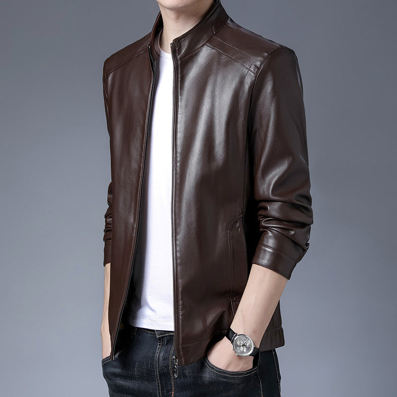 Lederjacke Herren Schwarz Elegant