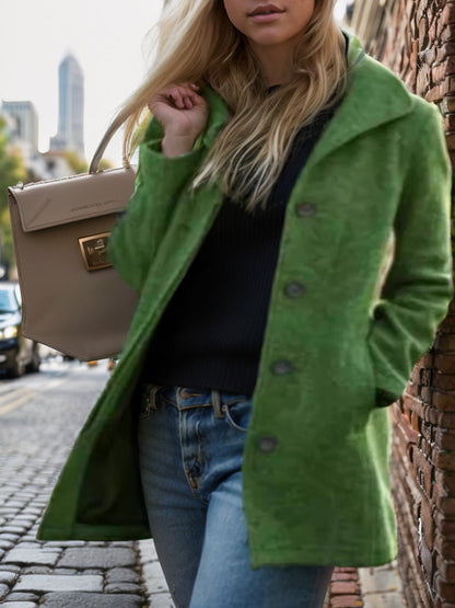 Damen Oversized Mantel Trendig Großstadt Chic