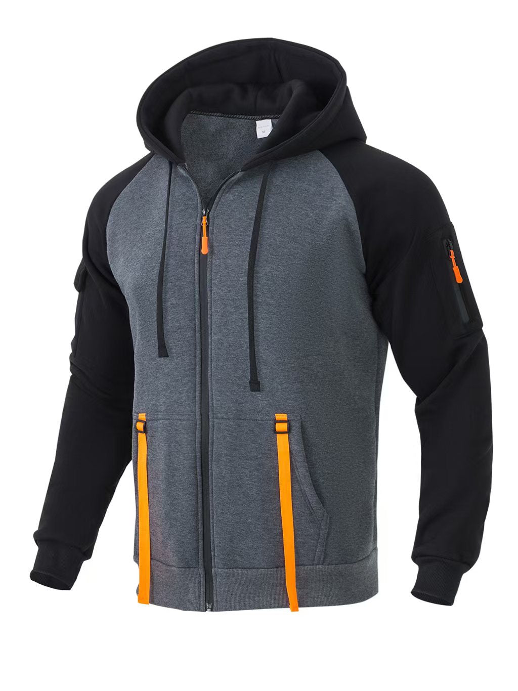 Herren Zip-Hoodie Funktionsjacke Mit Vielen Taschen