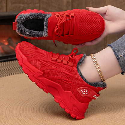 Damen Sneaker Fleecegefüttert Laufschuhe Rutschfest Sportlich - BerlinGlamour