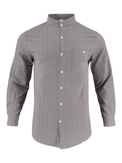 Herren Hemd Streifenmuster Modern Slim Fit